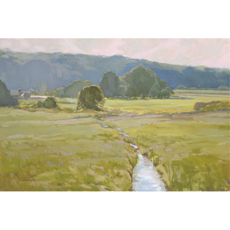 Summer Pasture II by Stephen Calcasola - Painting Print, 30cm H x 46cm W, Wrapped Canvas