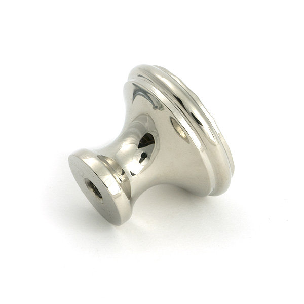 Hammered Round Knob, 1.18" Knob Diameter, Polished Nickel