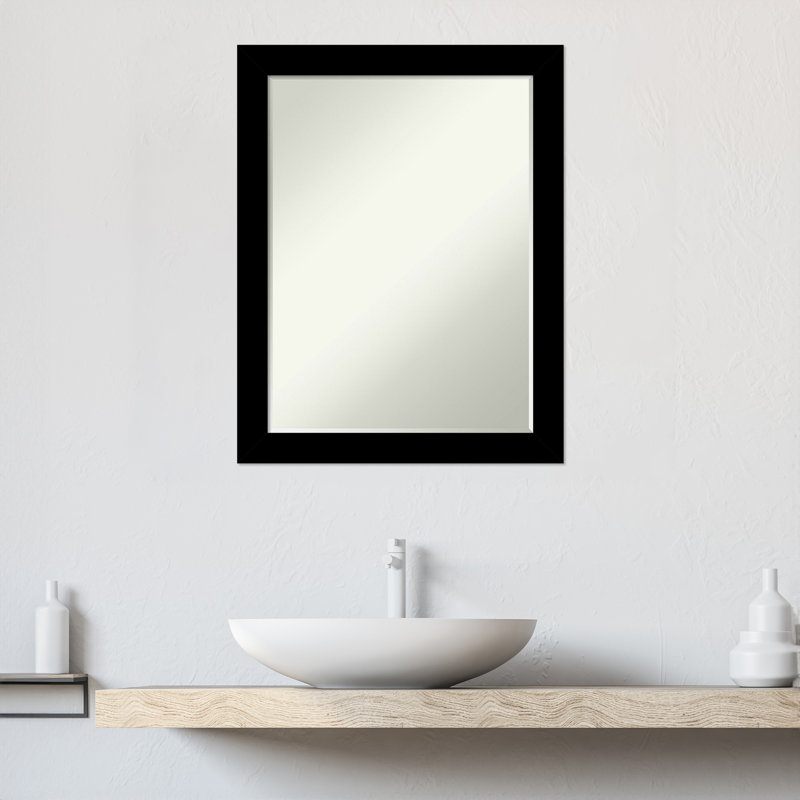Miroir mural Joangela, 27,25 po x 21,25 po, Noir