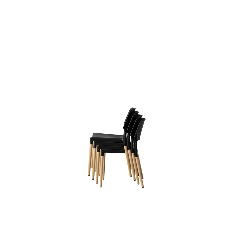 Belloch Chair, Black, Natural Beech Wood