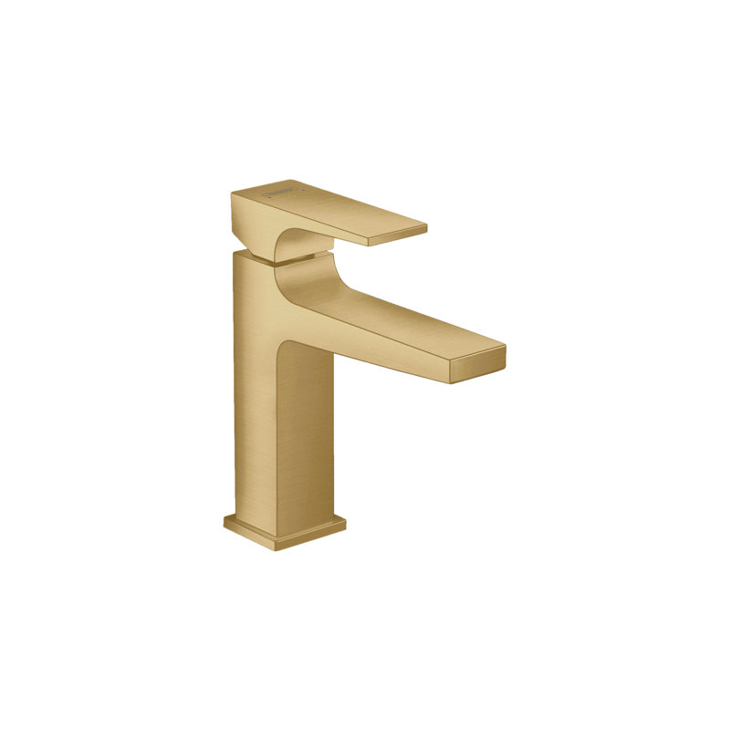 Hansgrohe Metropol Single-Hole Faucet 110 with Lever Handle and Drain Assembly, 1.2 GPM, Brushed Gold