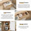 Bureau de direction 60 "avec tiroirs cannelés, bureau à domicile en bois avec armoire de rangement-66747397