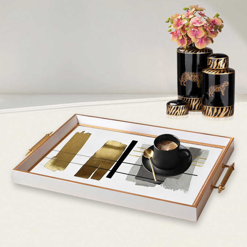 Elegant Glass Tray, 19.7 x 11.4 x 1.4 inches | 100% Durable Glass Construction | Easy to Clean with Damp Cloth | Ideal for Serving, Decorative Display, and Organizing | Stylish Addition to Home Décor