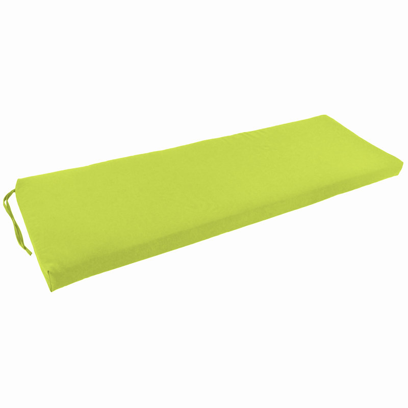 Coussin de banc d'intérieur en micro-suède, Lime mojito, l 54 po x P 19 po