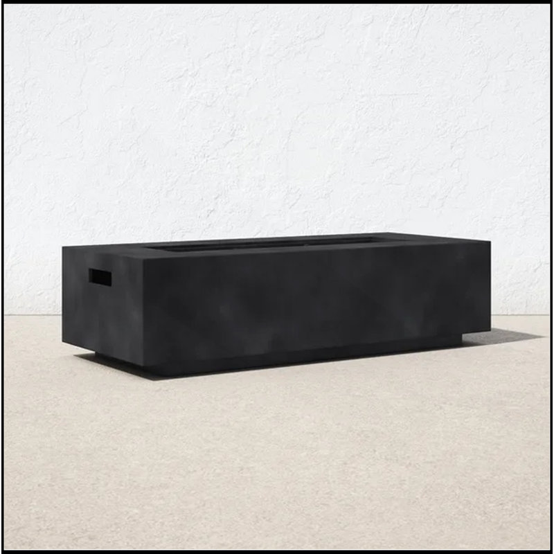 Concrete Propane Outdoor Fire Pit Table, Charcoal