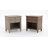 Carlton 24"W Solid Wood Transitional Nightstand with 2 Drawers, Open Storage Shelf and Bronze Hardware-1324089589