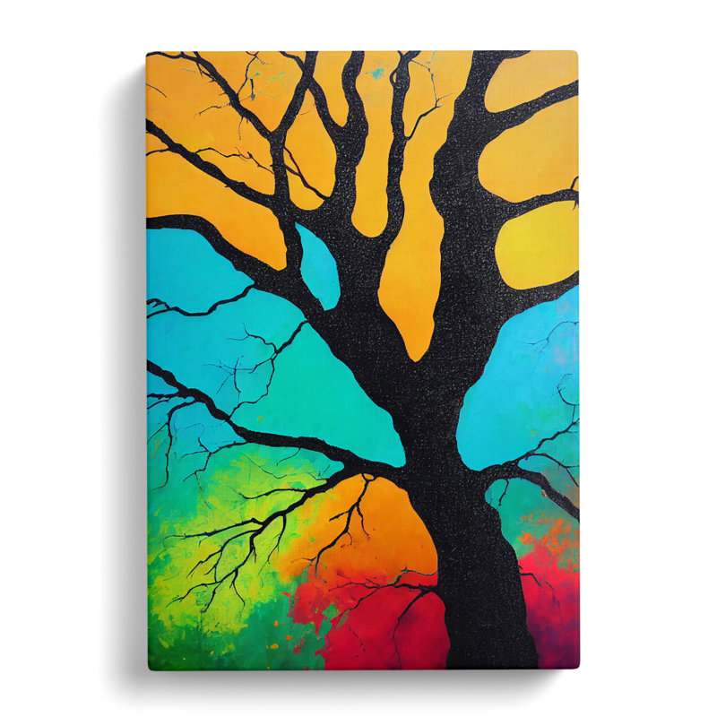Abstract Tree Colours Vol.2 - Wrapped Canvas, 50cm H x 35cm W x 3cm D