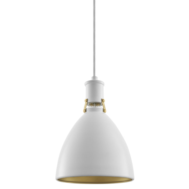 1 - Light Single Pendant, White