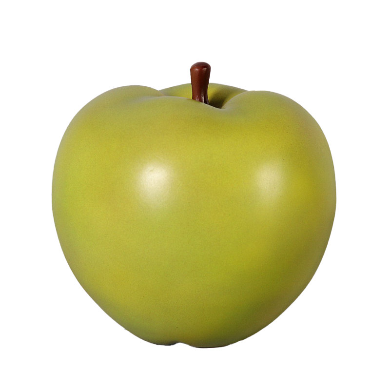 Statue de pomme verte surdimensionnée, H 6,75 po x l 7 po x P 7 po