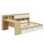 Lit de jour en L en bois avec sept armoires de rangement et deux tiroirs de rangement, lit multifonctionnel avec bureau d'étude-433838126-433838123