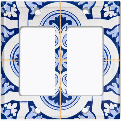 Patterned 2 - Gang Rocker Standard Wall Plate
