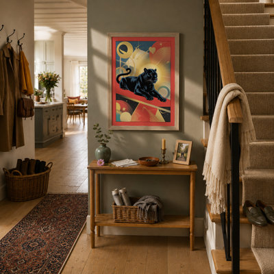 Prowling Panther Art Deco - Framed Print