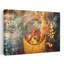 Vibrant Asian Symbols Abstract Contemporary Wall Art Print 1 Piece Wrapped Canvas Wall Art-1000490495