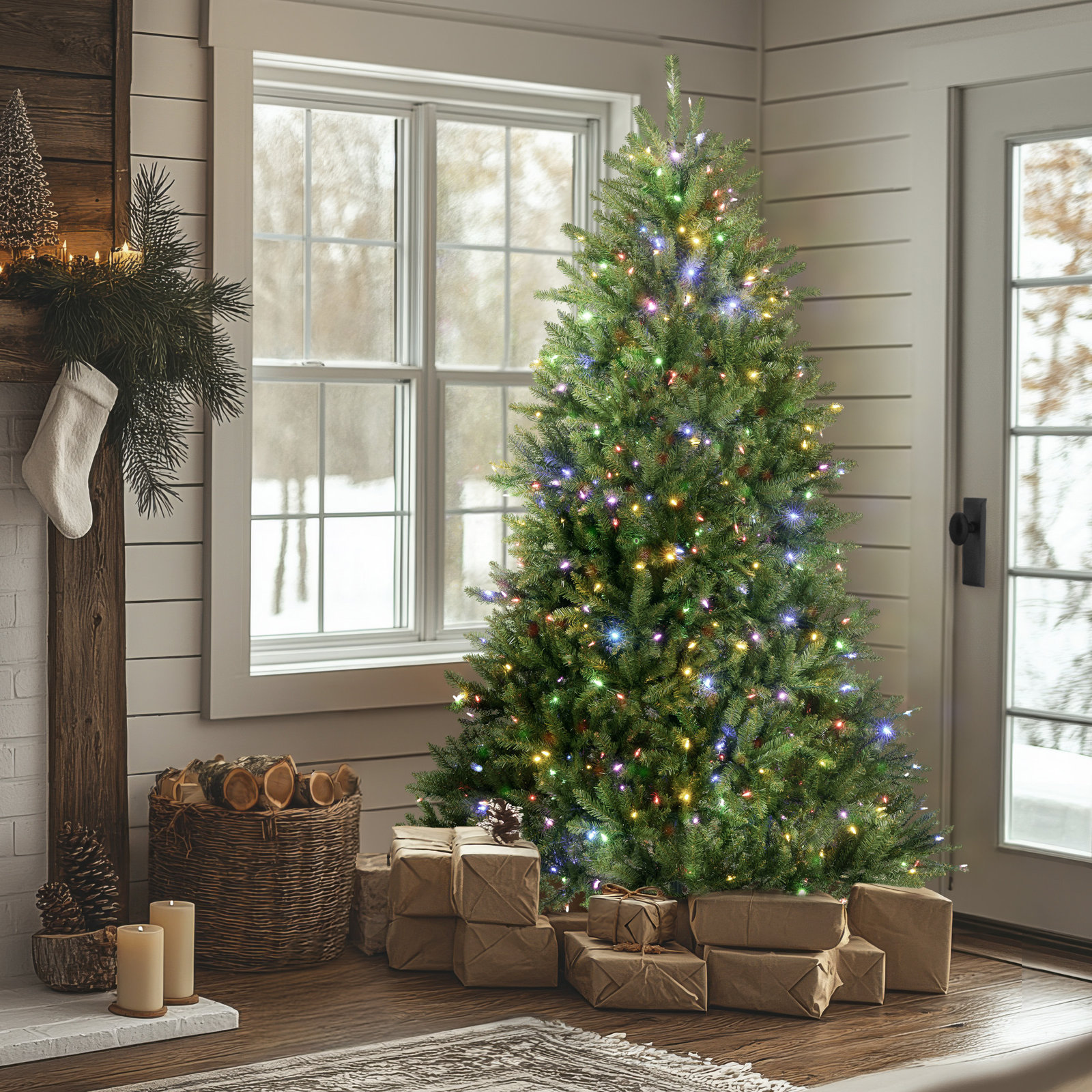 Leterra Dunhill 12' Pre-Lit Fir Christmas Tree, 7'