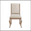 Set Of 2 Cream Fabric Upholstered Dining Chairs, -288852412-288852414