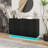 3-Door Buffet Sideboard Storage Cabinet with Adjustable Shelves, Led Lighting & Charging Station for Dining Room, Living Room & Entryway-696996152