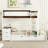 Twintwin Bunk Bed With Desk, Twin Size Trundle In White + Walnut Design Space Optimizing Storage