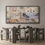 Intérieur douillet avec chien endormi, reproduction sur toile-98042294-111176749