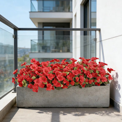 12 Bundles Fake Hibiscus Flowers for Outdoors, UV Resistant Artificial Silk Hibiscus Flowers, Fake Tropical Plants for Outdoor Planter Outside Garden Patio Window Box Decor