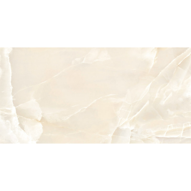 Riptide 24" x 48" Onyx Polished Porcelain Tile, Sable