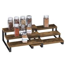 24 Large Empty Jars | Magnetic Spice Rack with Wall Base 20x10
