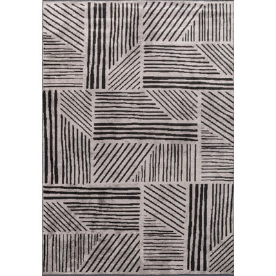 Rapture Animal Print Area Rug in Black