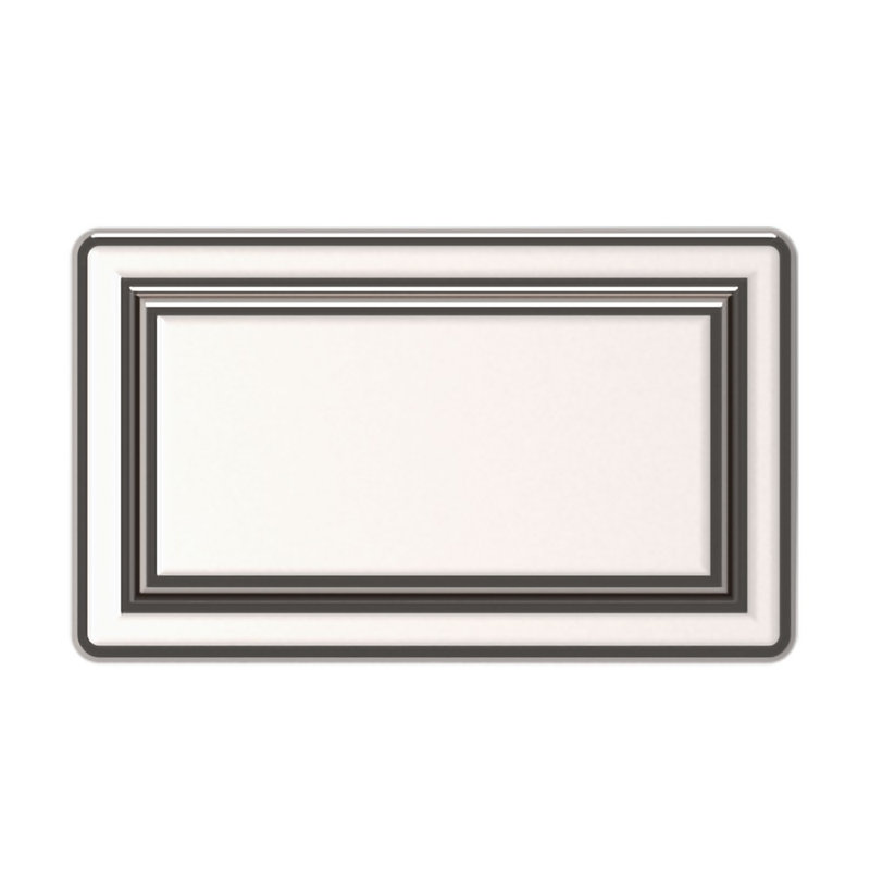 4425 Rectangle Raised Knob, Polished Nickel