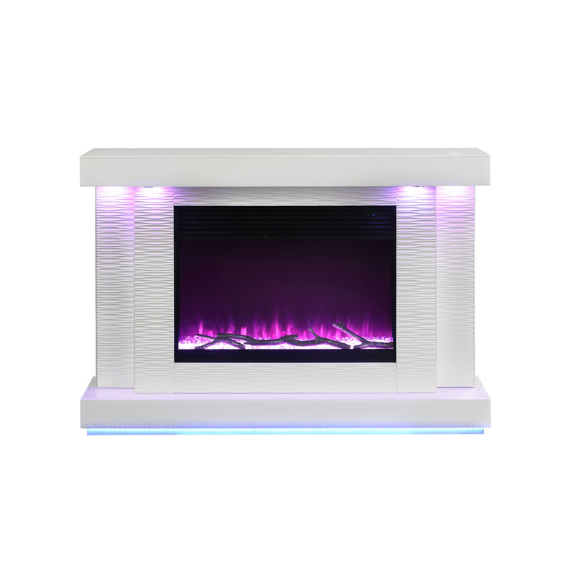 Elon 55-Inch Electric Fireplace With Led Lights