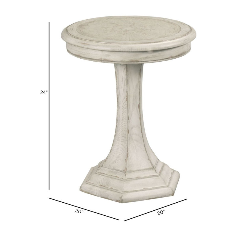 CIVETTE ROUND END TABLE - CREME