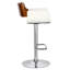 Swivel Upholstered and Faux Leather Adjustable Height Bar Stool-474556941