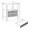 Table de chevet 2 tiroirs Clive l 22 po avec tablette et portes cannes, brun moyen-1827925997