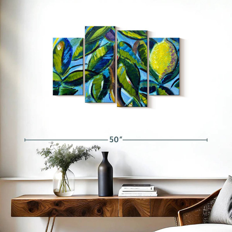 Yarlin Lemon Tree Leaves, 22" H x 36" W