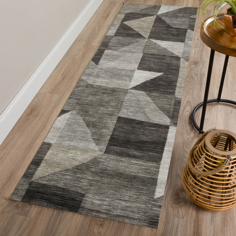 Machine Washable Indoor/Outdoor Kesler ACN2373 Geometric Rug, Runner 2'3" x 7'6"