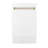 ZLINE Autograph Edition 18 in. Tallac Series Dishwasher in White Matte W/ Champagne Bronze Handle, 51dBa (DWVZ-WM-18-CB)-65654497