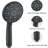 Handheld Shower In Matte Black With 7 Spray Functions And Easy Setup Patterns Feature