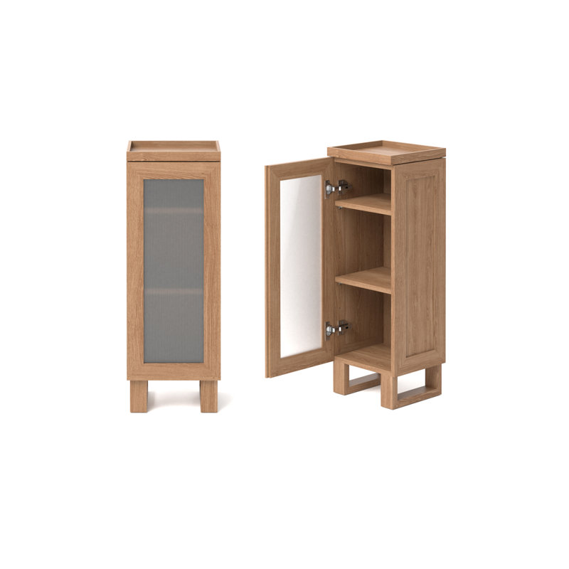 Armoire de salle de bain autoportante Mezza, Chêne naturel