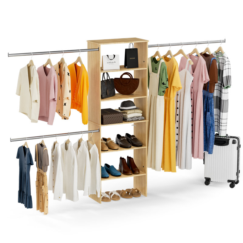 Système de placard Closet Tower, Bois, H 82,2 po x l 25,5 po x P 14,5 po
