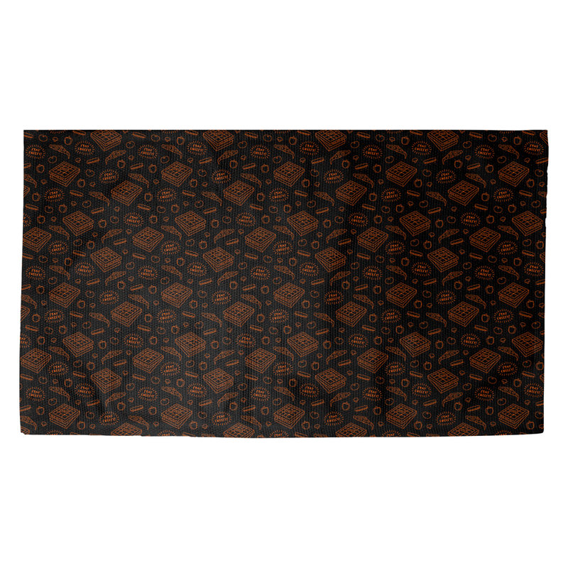Kitterman Non-Slip Indoor Doormat, Rectangle 2'1.5" x 3'6", Black/Orange