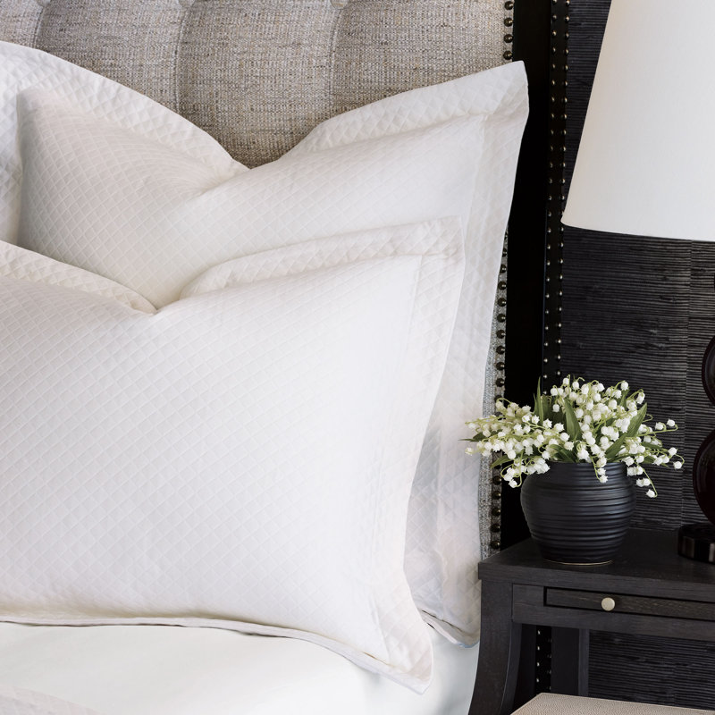 Matera Pillow Sham, Euro, White