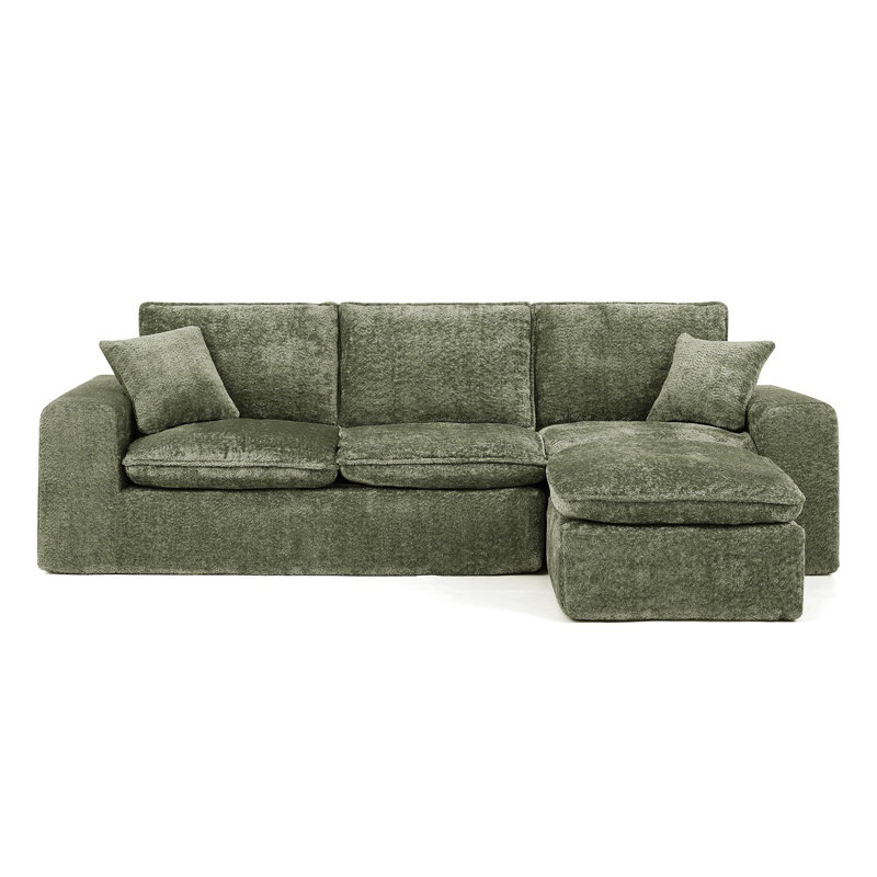 Canapé modulaire en L, Vert