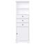 Grande armoire de rangement avec 3 tiroirs et tablettes réglables pour salle de bain, bureau, bureau et intérieur, panneau de fibres à densité moyenne avec finition peinte-785082171