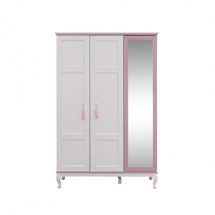 Clela 52.76'' Wide Kids Armoire with Mirror