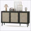 Buffet élégant en rotin avec 3 portes et grand rangement pour les cuisines et les vestibules modernes-221988940-221988929