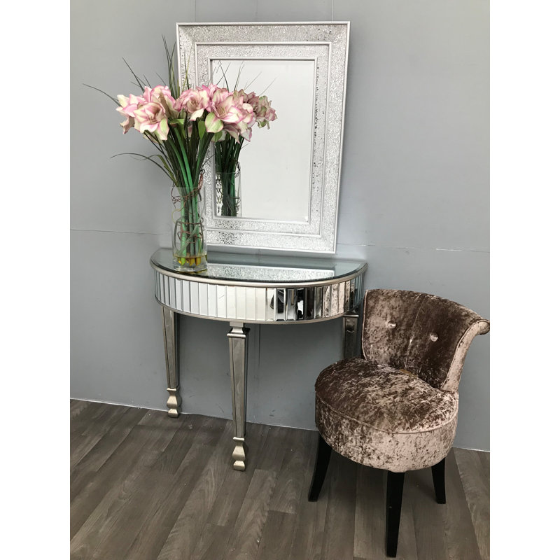 Francine 90cm Glass Top Console Table