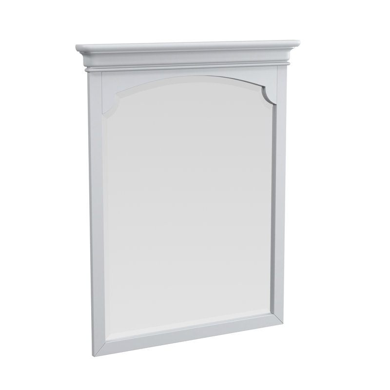 Miroir rectangulaire pour commode Crawfordville, Gris tourterelle