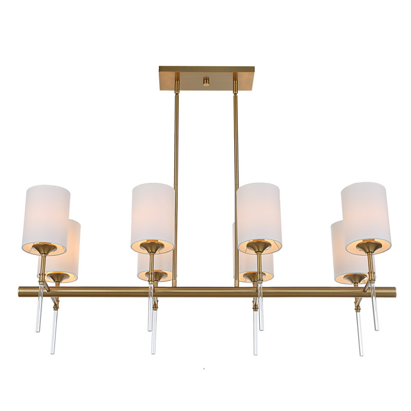 Awyr 8 - Light Steel/Acrylic Chandelier