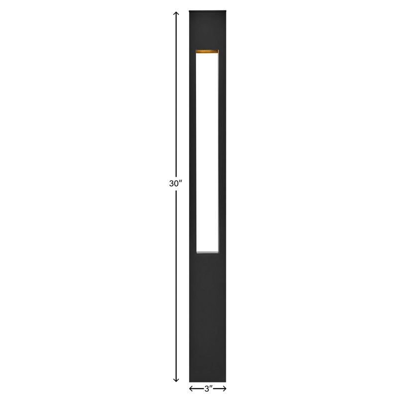 Hinkley Atlantis Path Light Bollard, 30" H x 3" W x 3" D