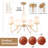 5-Light Gold Chandeliers for Dining Room with White Shade-650815731