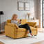Fauteuil d'appoint surdimensionné en chenille à assise profonde avec coussins décoratifs-267802179
