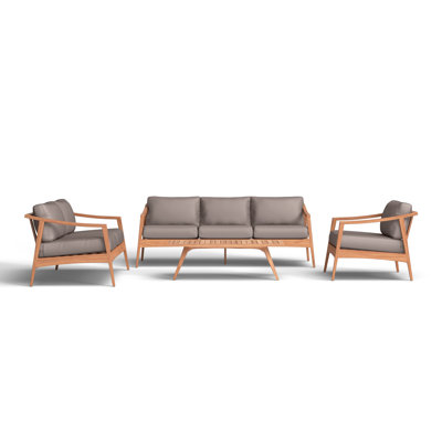 Elswick Teak 6 - Person Patio Conversation Sets with Cushions